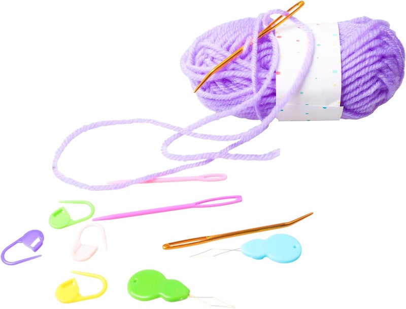 HEKISN 25Pcs Large Eye Blunt Yarn Needles kit, Assorted Sizes Bent Tapestry Darning Needle, Sewing Needles with Needle Threaders & Stitch Markers for Knitting Crochet (Orange) - Image 3